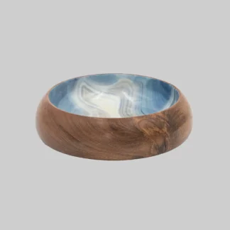 Enameled Acacia Bowl