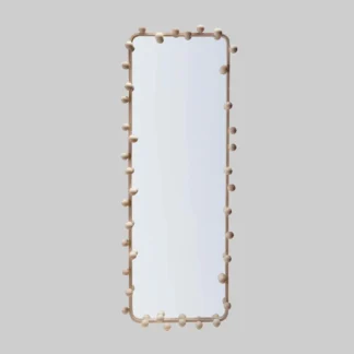 Metal Ball Framed Mirror