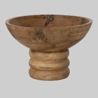 Mango Wood Footed Bowl