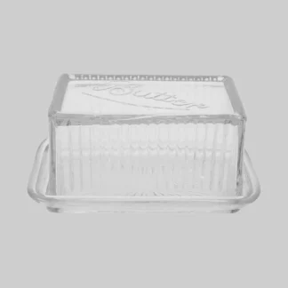 Pressed Glass Butter Dish