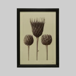 Wood Framed Glass Wall Decor
