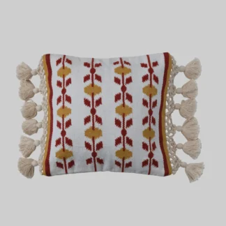 Hand-Woven Cotton & Wool Pillow