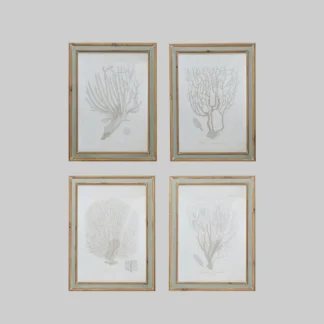 Wood Framed Glass Wall Decor