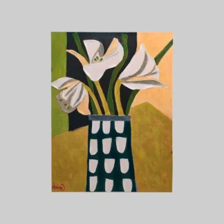 Wall Décor with Abstract Flowers