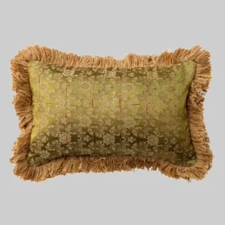 Lumbar Pillow with Brocade Pattern