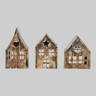 Metal House Tealight Holder