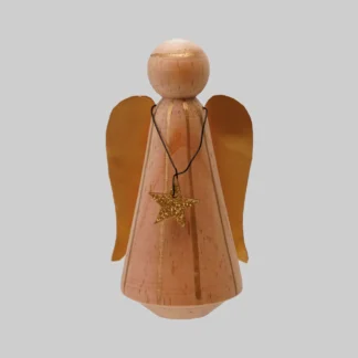 Pine Wood Wire Angel