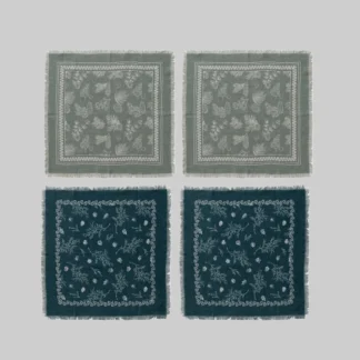 Napkins with Pine Bough Patterns