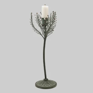 Painted Metal Pine Taper Holder